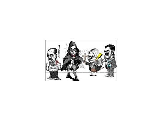 Raúl Alfonsín, Néstor Kirchner, Elisa Carrió y Ricardo López Murphy