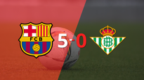 betis fue superado facilmente y cayo 5-0 contra barcelona