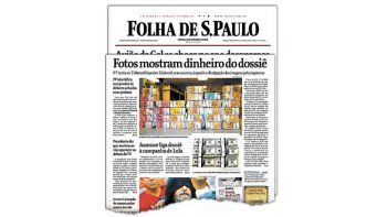 ámbito.com | El facsímil del diario Folha de S. Paulo refleja el escándalo del falso dossier que habían preparado las huestes de Lula da Silva hace cuatro años, en la anterior puja presidencial.