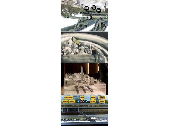El plan de construcción de la estación central debajo del Obelisco que une trenes, subtes, combis y colectivos se bautizó RER (Red de Expresos Regionales).