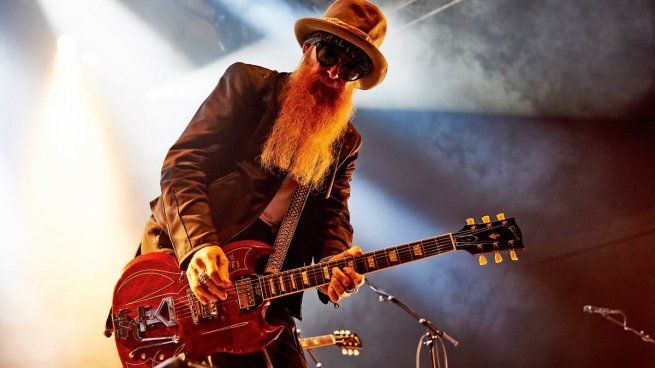 Billy F. Gibbons guitarist and singer of ZZ Top performs in Argentina with La Mississippi