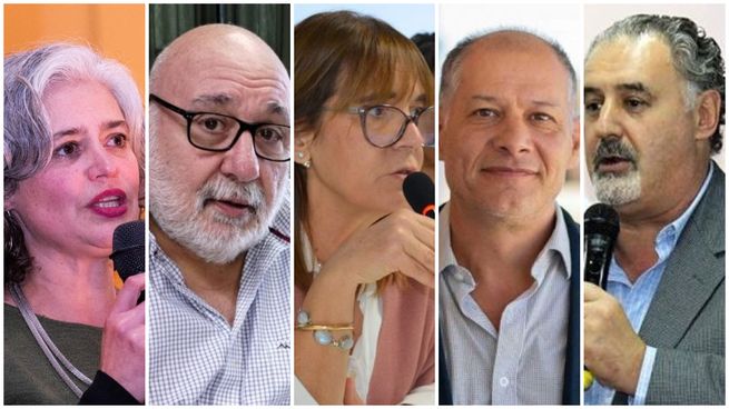 Candidatos: Ana Arias, Abelardo Ferrán, Beatriz Gentile, Andrés Sabella y Alfredo Lazzeretti