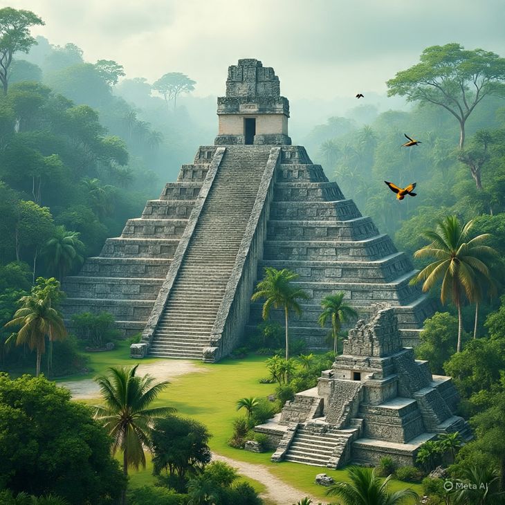 Así se vería Yucatán si todavía fuera territorio Maya, según la IA.