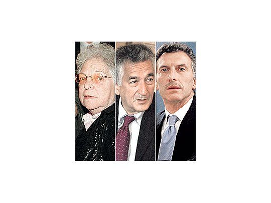 Carmen Argibay, Alberto Rodríguez Saá y Mauricio Macri