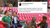 La periodista de Televisa, Danielle Dithurbide le hizo un reportaje a la estatua de Nachito, pero la&nbsp; periodista de Televisa dio su explicación tras soportar burlas en las redes sociaes.