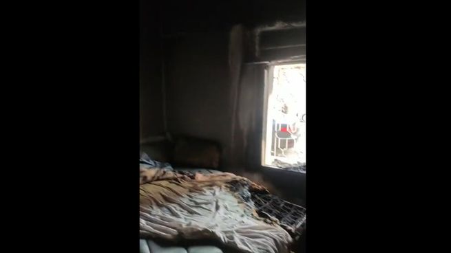 Imágenes de la habitación donde se originó el incendio.&nbsp;