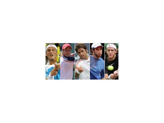 Nalbandian, Gaudio, Calleri, Acasuso y Del Potro.