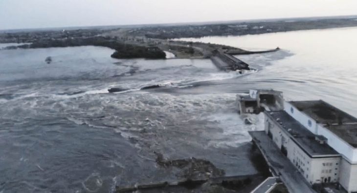 DEVASTATION. General view of the flooding caused by the destruction of the Kajovka dam, in Ukraine. Thousands of people were affected by the disaster. DEVASTATION. General view of the flooding caused by the destruction of the Kajovka dam, in Ukraine. Thousands of people were affected by the disaster.