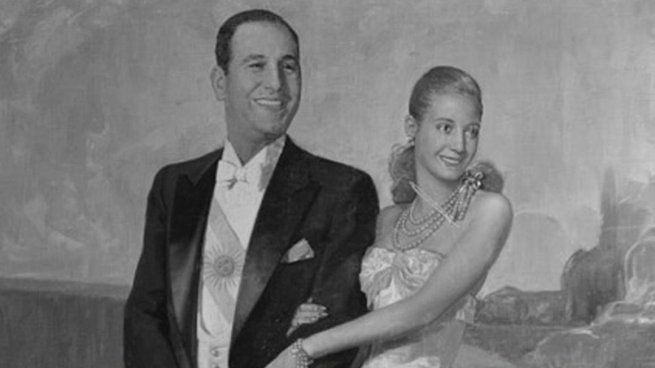 Un histórico cuadro de Perón y Evita fue quitado de Casa Rosada.