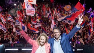 Yamandú Orsi planteó sus compromisos para un eventual gobierno en el cierre de la campaña.
