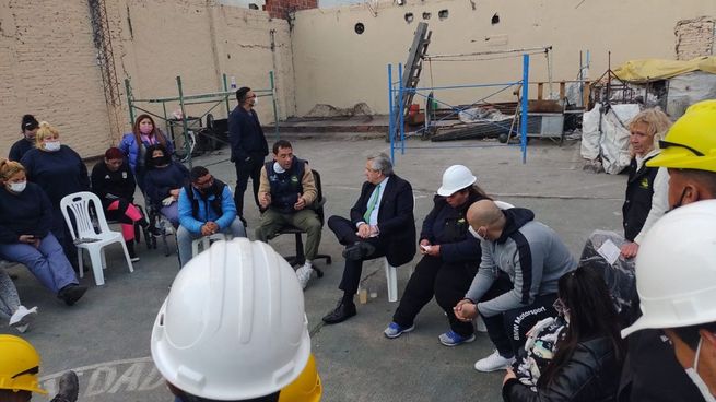 Alberto Fernández durante el encuentro de cooperativistas.&nbsp;