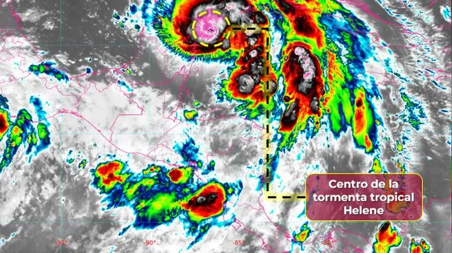 Helene comenzó el miércoles como tormenta tropical y luego se intensificó a huracán.