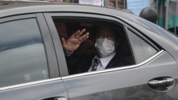 Alberto Fernández, llegando al Congreso, minutos antes de abrir las sesiones ordinarias.&nbsp;