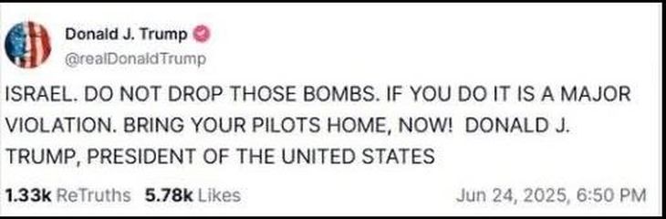 Trump amenazó veladamente a Israel para que se aviniera al acuerdo de Paz. Algo impensado 24 horas antes y que puede ser el gran espaldarazo para Zorhan Mamdani Trump amenazó veladamente a Israel para que se aviniera al acuerdo de Paz. Algo impensado 24 horas antes y que puede ser el gran espaldarazo para Zorhan Mamdani
