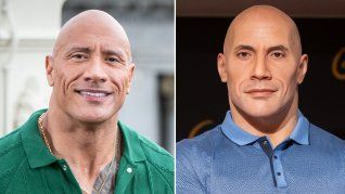 Dwayne Johnson y la controvertida figura de cera.&nbsp;