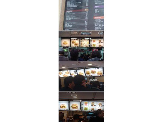 El precio del Big Mac congelado sólo se promociona en los cuadros tarifarios. En las marquesinas principales, los clientes solo pueden optar entre los combos más caros. Incluso, McDonald`s ofrece un Triple Mac, pero no muestra el popular Big Mac a 21 pesos.