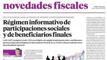 Edición impresa del suplemento Novedades Fiscales
