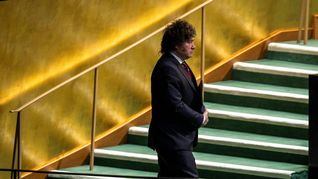 Javier Milei en la ONU. Javier Milei en la ONU.