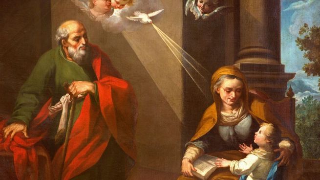 San Joaquín y Santa Ana, padres de la Virgen María, abuelos de Jesús.