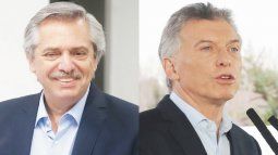 Alberto Fern&aacute;ndez y Mauricio Macri.