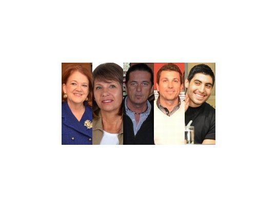 Alicia Castro, Silvia Versaggi, Ricardo Frecia, Juan Pablo Brey y Facundo Moyano.