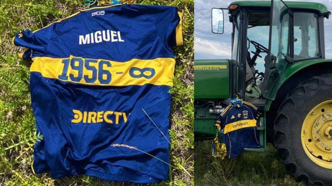 La camiseta que Boca lanzó al cielo en homenaje a Miguel Russo apareció en un pueblo de Uruguay