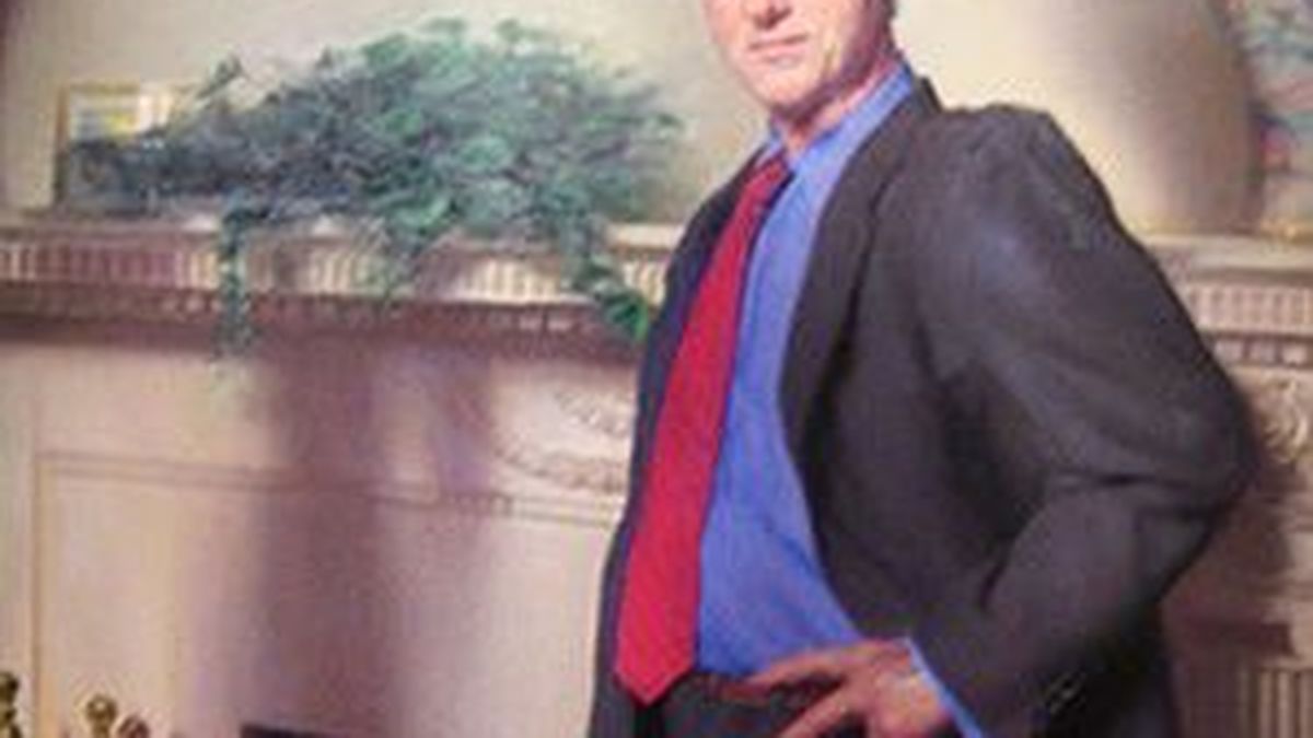 Retrato de Clinton escondía un secreto Monica Lewinsky
