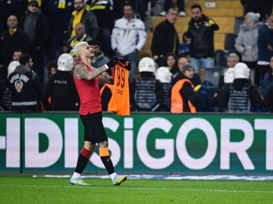 Ídolo. Mauro Icardi es la referencia de los hinchas de Galatasaray.