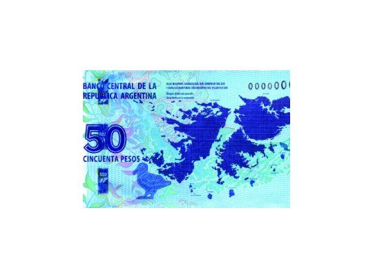 El nuevo billete fue descrito por el BCRA como un recordatorio del reclamo imperecedero sobre las Malvinas.