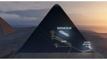Descubren una cámara secreta en la pirámide de Keops.