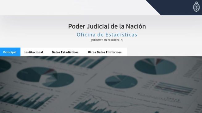 El nuevo portal de la Oficina de Estadísticas del Poder Judicial de la Nación.