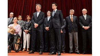 Mauricio Macri durante la asunción de Carlos Melconian