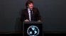 Javier Milei before businessmen at the CICyP. Javier Milei before businessmen at the CICyP.