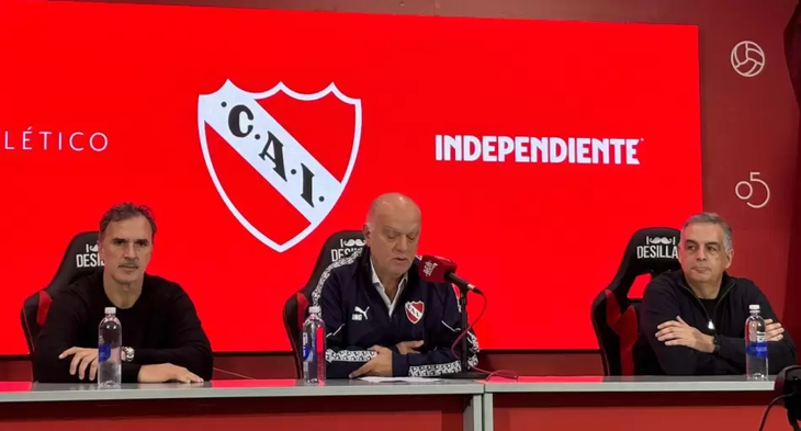 From left to right: Seoane, Grindetti and Montaña, three of the club's leaders who will participate in the audience in Conmebol.