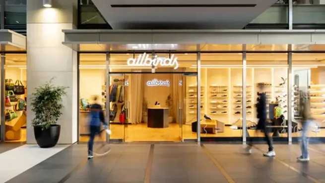 Tienda de la startup de calzado sustentable Allbird en California.