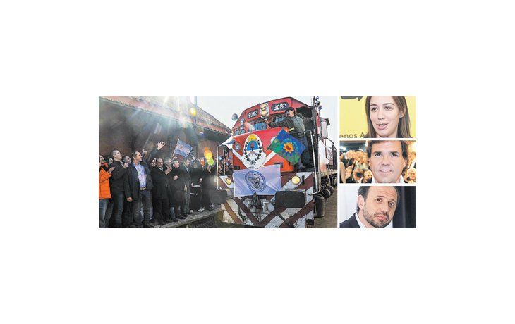 ámbito.com | Daniel Scioli hizo campaña en un tren, el fuerte de su rival interno Florencio Randazzo, y se enfocó en Mauricio Macri, a quien ve como la amenaza futura del peronismo en las elecciones de 2015. En ese ajedrez, aparecen María Eugenia Vidal, Alberto Pérez