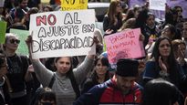 Protesta frente a la Casa Rosada.&nbsp;