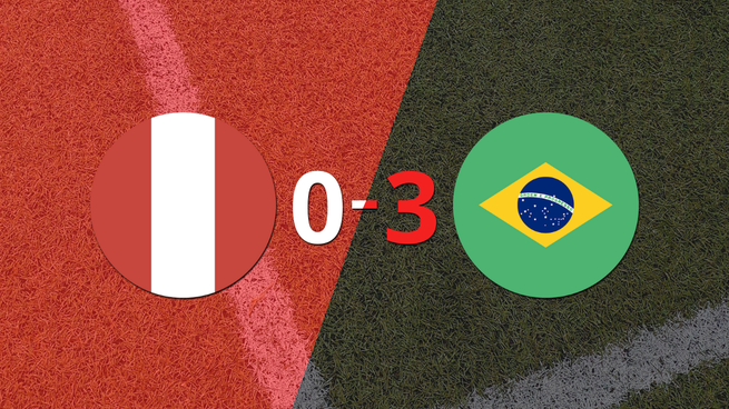 Brasil le pasó por encima a Perú con doblete de Vitor Roque