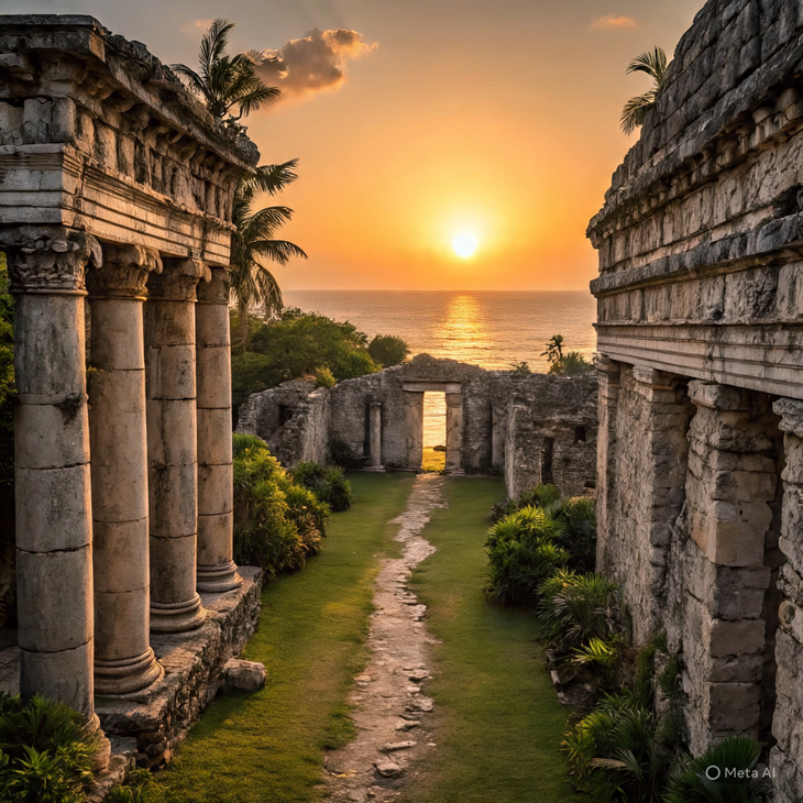 Así se verían las ruinas de Tulum si el imperio maya aún existiera, según la Inteligencia Artificial. Así se verían las ruinas de Tulum si el imperio maya aún existiera, según la Inteligencia Artificial.