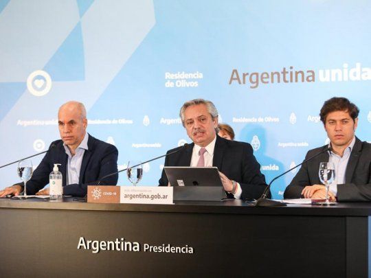 Larreta, Fernández y Kicillof. 