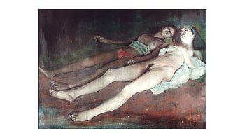Estos desnudos de Diego Haboba remiten a la pintura clásica, pero todo coincide para señalar una época y un contexto que es tan afín como distante del nuestro.