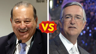 Carlos Slim Helú y Ricardo Salinas Pliego, dos hombres poderosos de México.