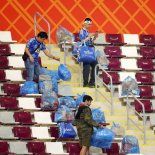 Limpiar la tribuna antes de irse, la marca registrada de Japón Limpiar la tribuna antes de irse, la marca registrada de Japón