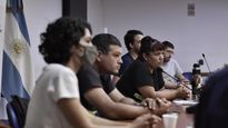 Natalia Zaracho junto a las orhganizaciones sociales en el Congreso de la Nación.&nbsp;