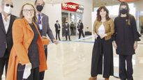 apertura. La gobernadora Alicia Kirchner y la vicepresidenta Cristina de Kirchner, ayer en la inauguración de la zona franca ubicada a unos 15 km al sur de Río Gallegos.