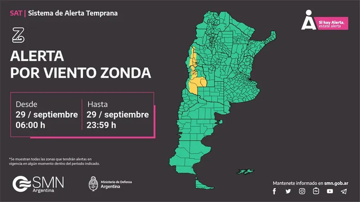 Zonda wind alert. Zonda wind alert.