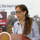 Tania Rodríguez Mora, subsecretaría de Media Superior, en la Mañanera del Pueblo. Tania Rodríguez Mora, subsecretaría de Media Superior, en la Mañanera del Pueblo.