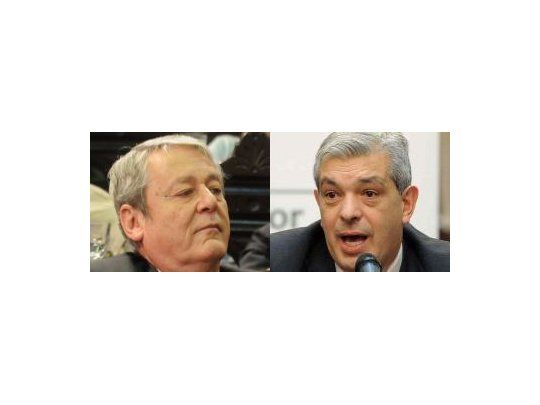 El diputado nacional Carlos Kunkel y el titular de la Cámara de Diputados, Julián Domínguez.