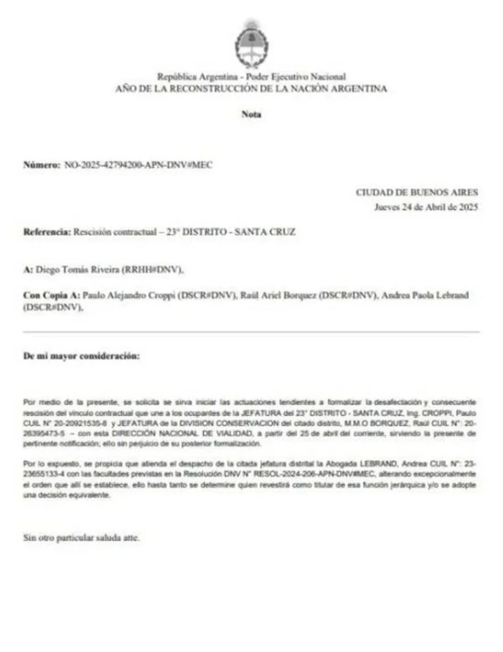 The provision where the link to national road croppi is canceled. The provision where the link to national road croppi is canceled.