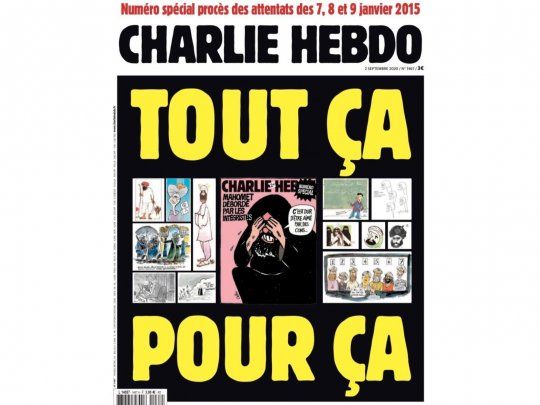 El semanario sat&iacute;rico Charlie Hebdo republic&oacute; las caricaturas de Mahoma por las que fue v&iacute;ctima de un atentado yihadista hace cinco a&ntilde;os.